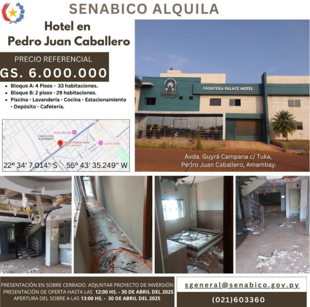 DISPONIBLE ALQUILER DE INMUEBLE INCAUTADO