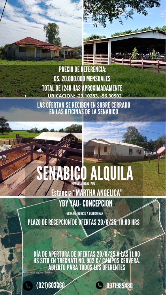 Estancia disponible para arrendamiento