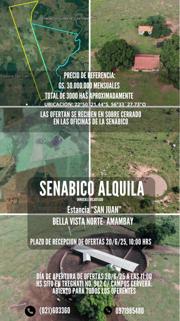 Oportunidad de arrendamiento en Amambay