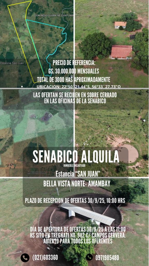 Alquiler de estancia en Amambay